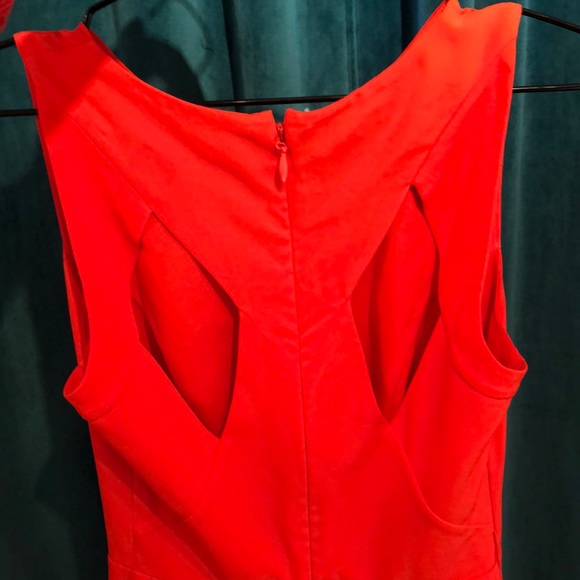 BEBE bright orange jumpsuit - Picture 3 of 4